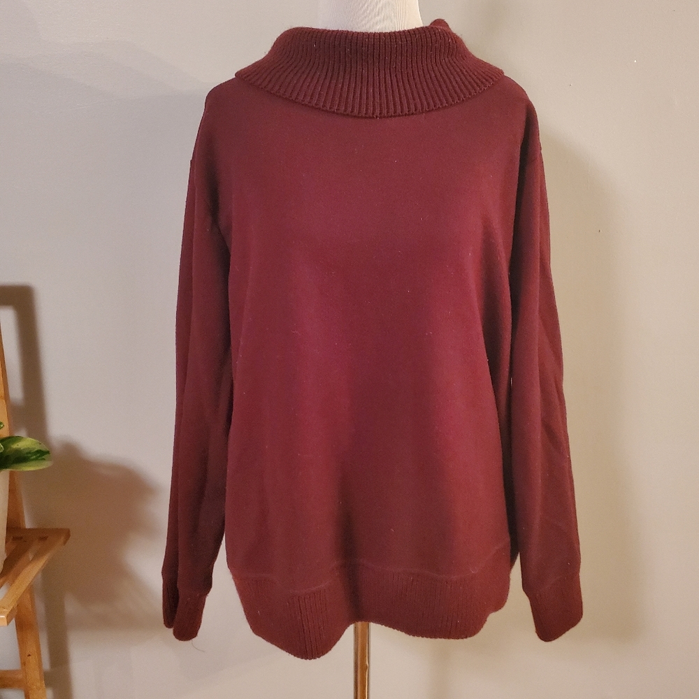 A New Day cowl neck sweater red XL